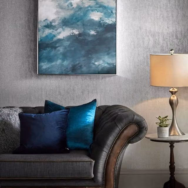 Superfresco Easy Silver Molten Textured Metallic Wallpaper, Width: 52 cm