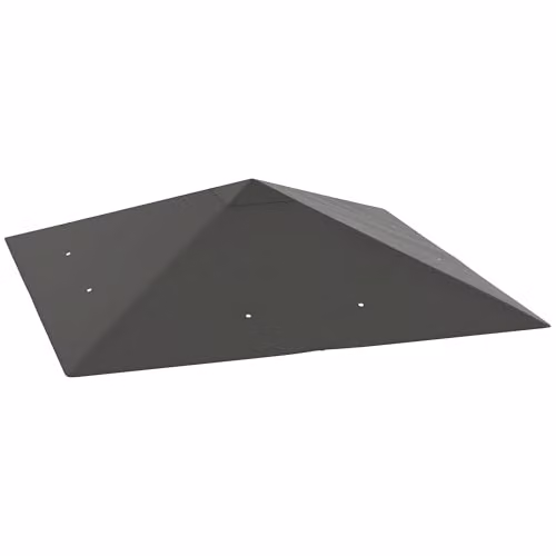 Outsunny Grey Polyester Gazebo Canopy Replacement Cover with UPF 50+ Protection