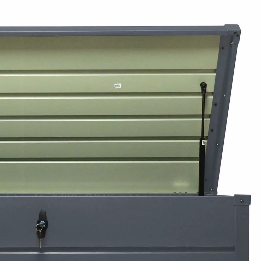 SPETLEK 200 L Metal Garden Storage Box in Grey – 3