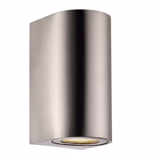Nordlux Canto Outdoor Wall Light in Silver Stainless Steel with GU10 Socket and IP44 Rating – 1