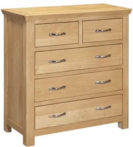 ASC Elgin 32 Drawer Light Oak Chest of Drawers with Dovetail Construction