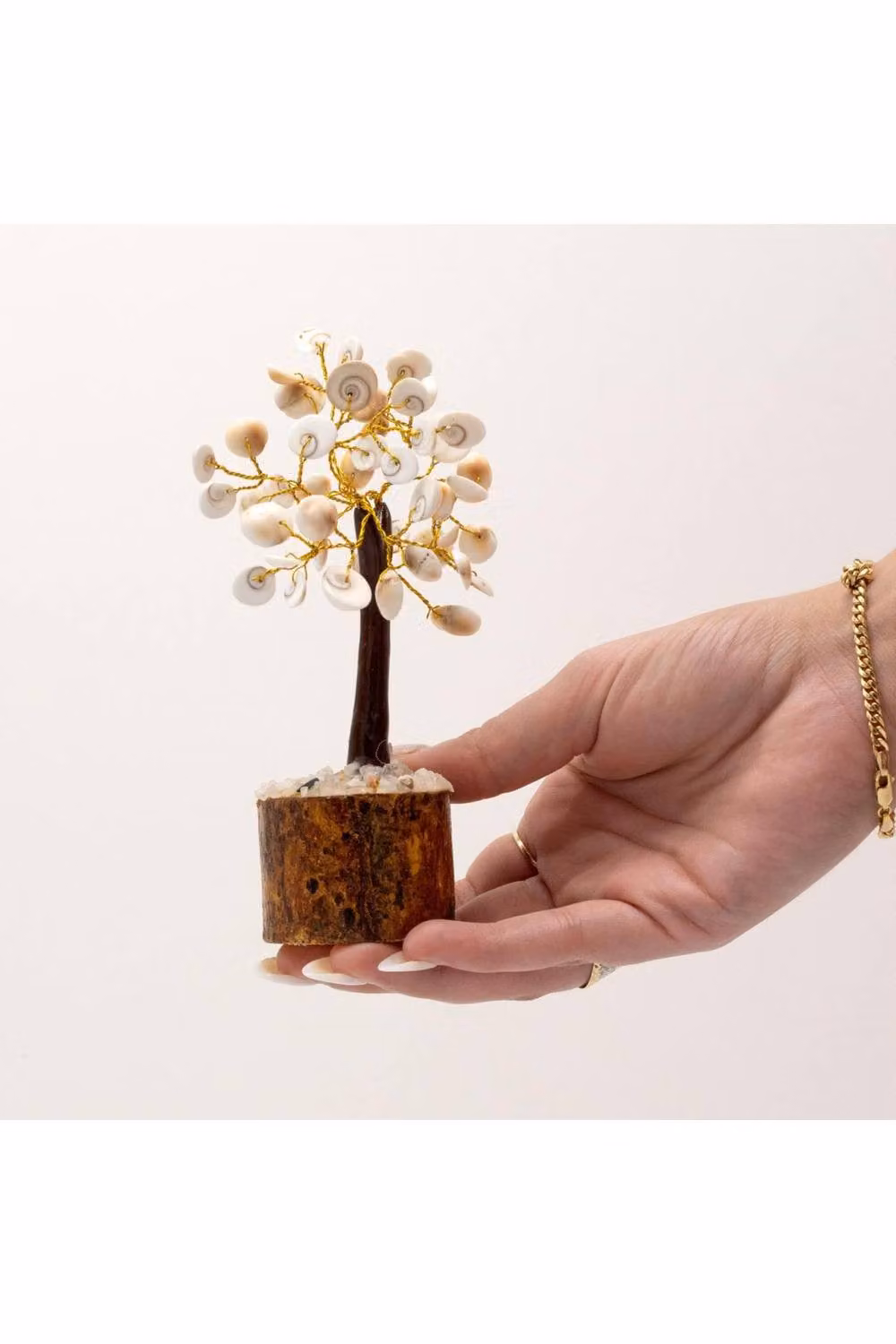 KDMD Med Gomati Chakra Tree with 45 Stones Spiritual Decor in White – 2