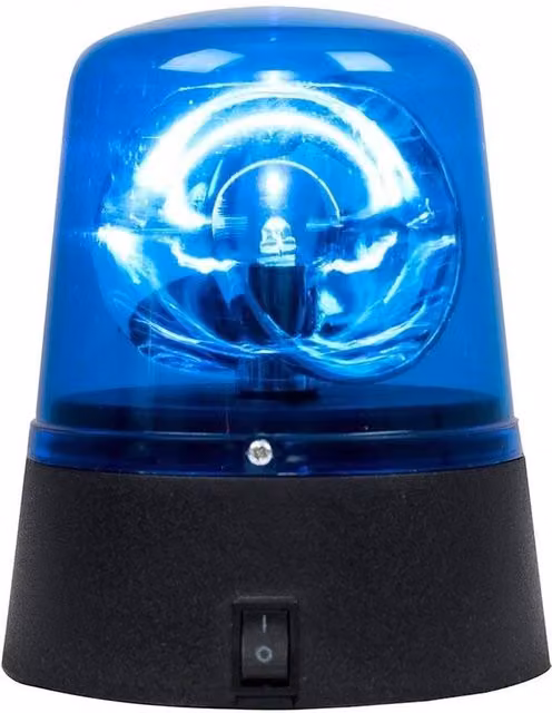 SPETLEK Blue and Black Battery Operated Rotating LED Party Light with Flashing Design – 1
