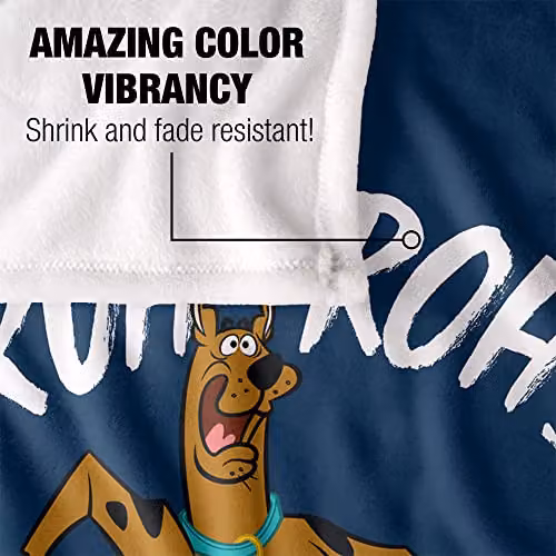 LOGOVISION Scooby Doo Ruh Roh Super Soft Microfibre Fleece Throw Blanket, W: 152 cm, D: 127 cm, White/Multicolour – 3