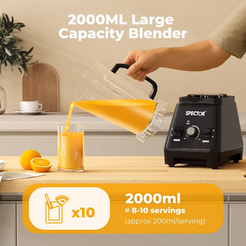Spector 2L Commercial Blender Mixer and Food Processor in Black – 4