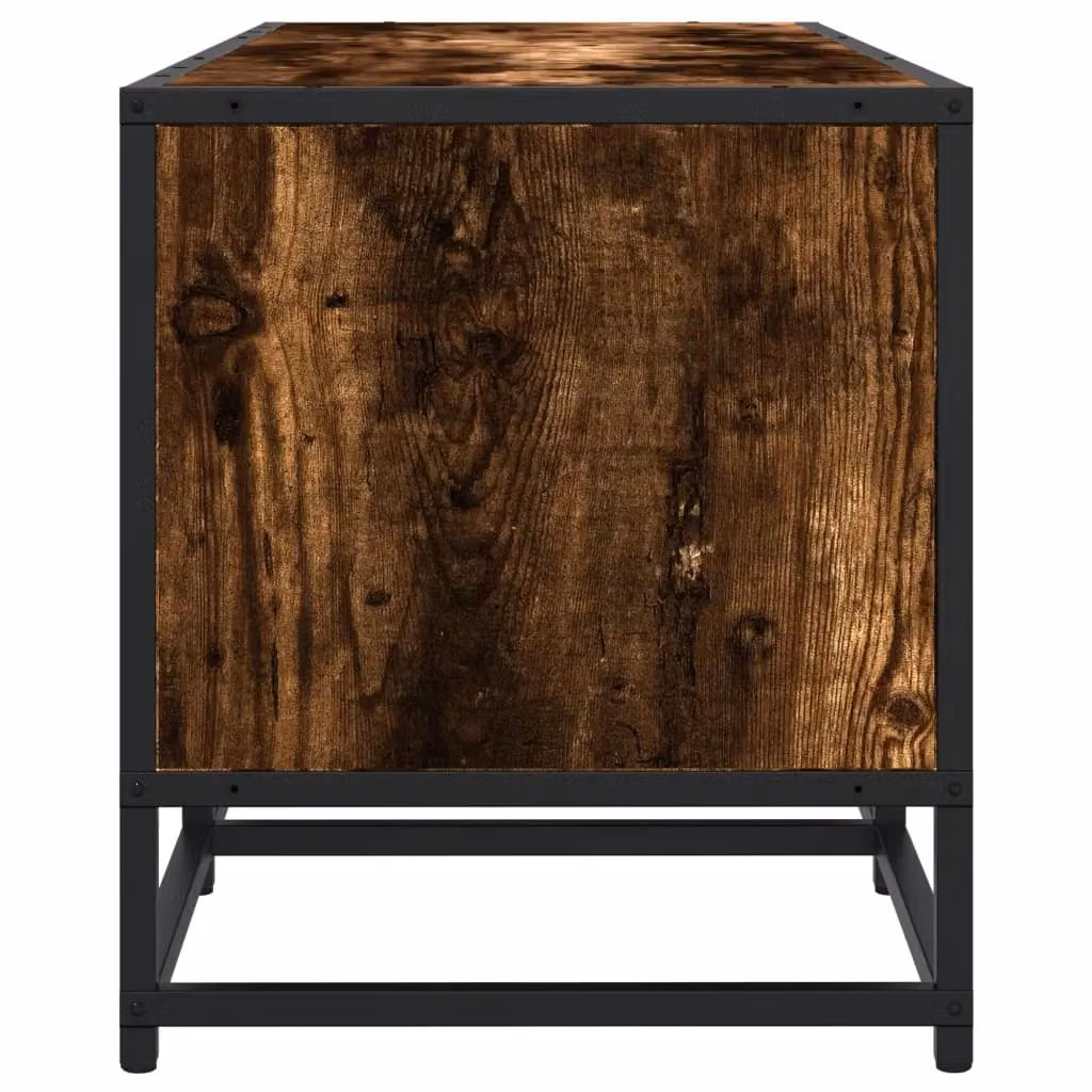 Berkfield Home Industrial TV Cabinet in Smoked Oak Brown, W: 210 cm, D: 41 cm, H: 41 cm – 4