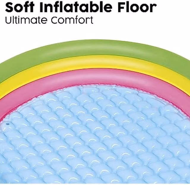 Bestway Summer Set Inflatable Round Paddling Pool for Children, Green and Multicolour, Diameter: 102 cm