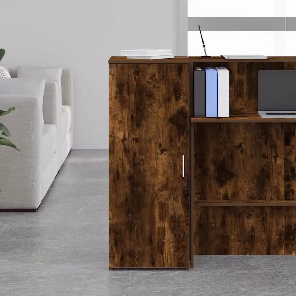 Berkfield Home Modern Wall Mounted Storage Cabinet in Smoked Oak Brown, W/D/H: 40 x 45 x 103.5 cm – 3