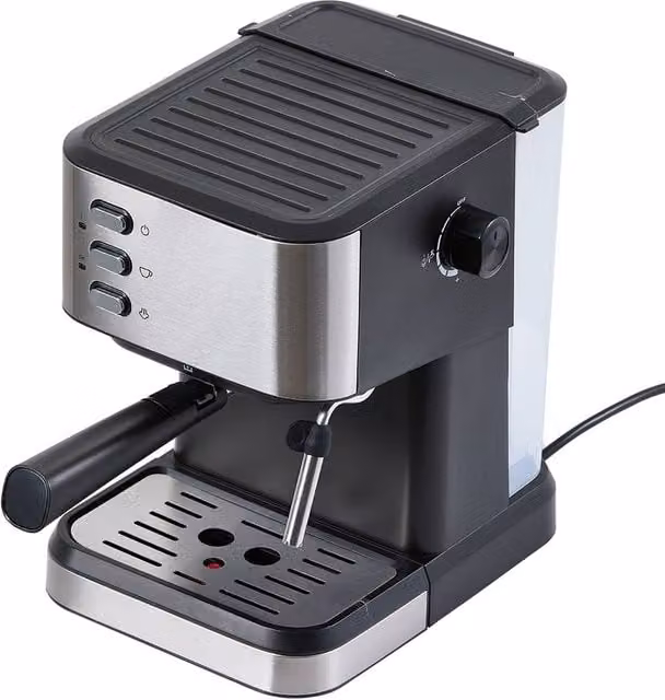 Living and Home 1.5L Espresso Machine with 20 Bar Pressure, Milk Frother Steam Wand and PID Control, Black