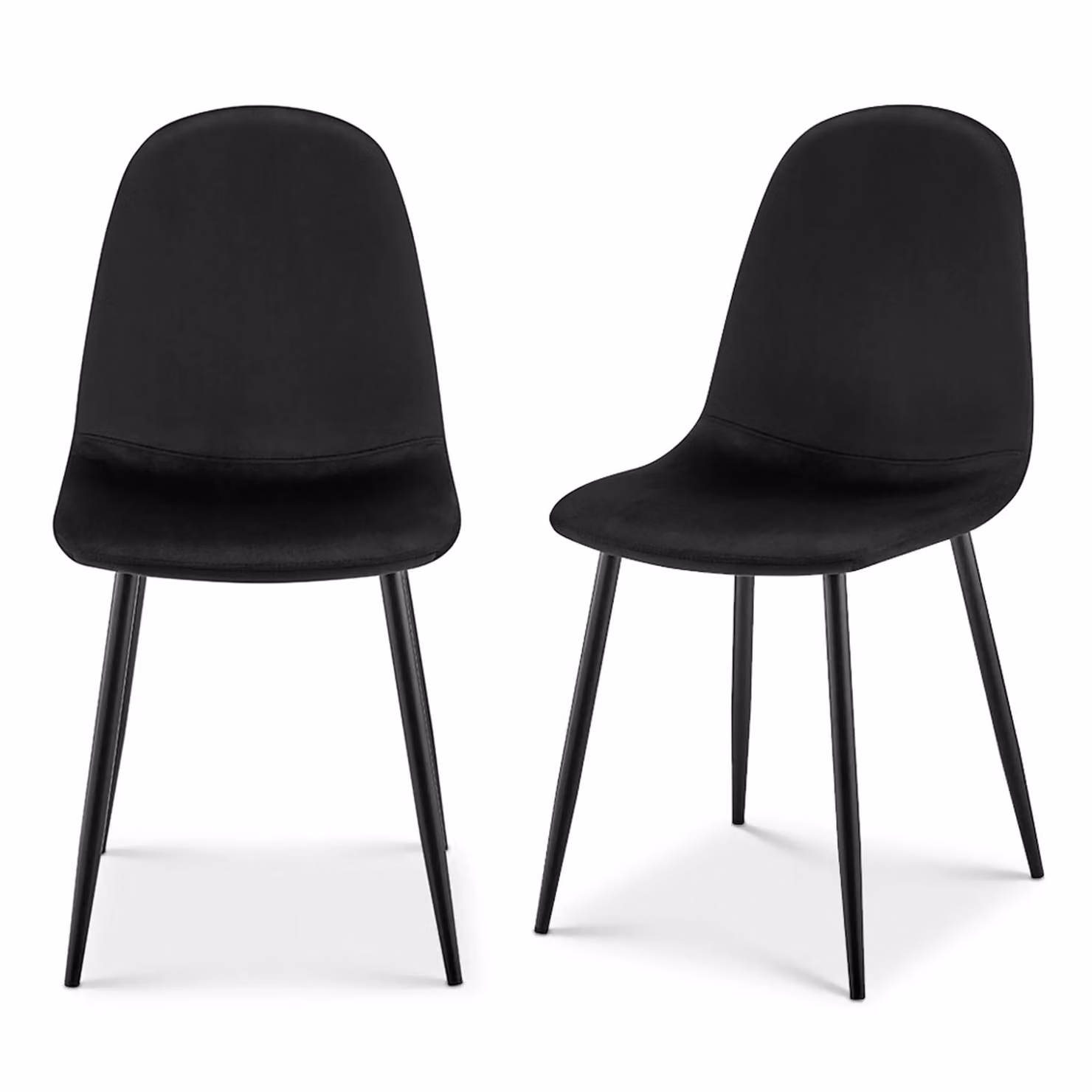 Bravich LTD Ron Velvet Dining Chair in Black with Metal Legs – 10