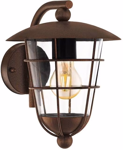 Eglo Pulfero Lantern Outdoor Wall Light in Dark Brown – 1