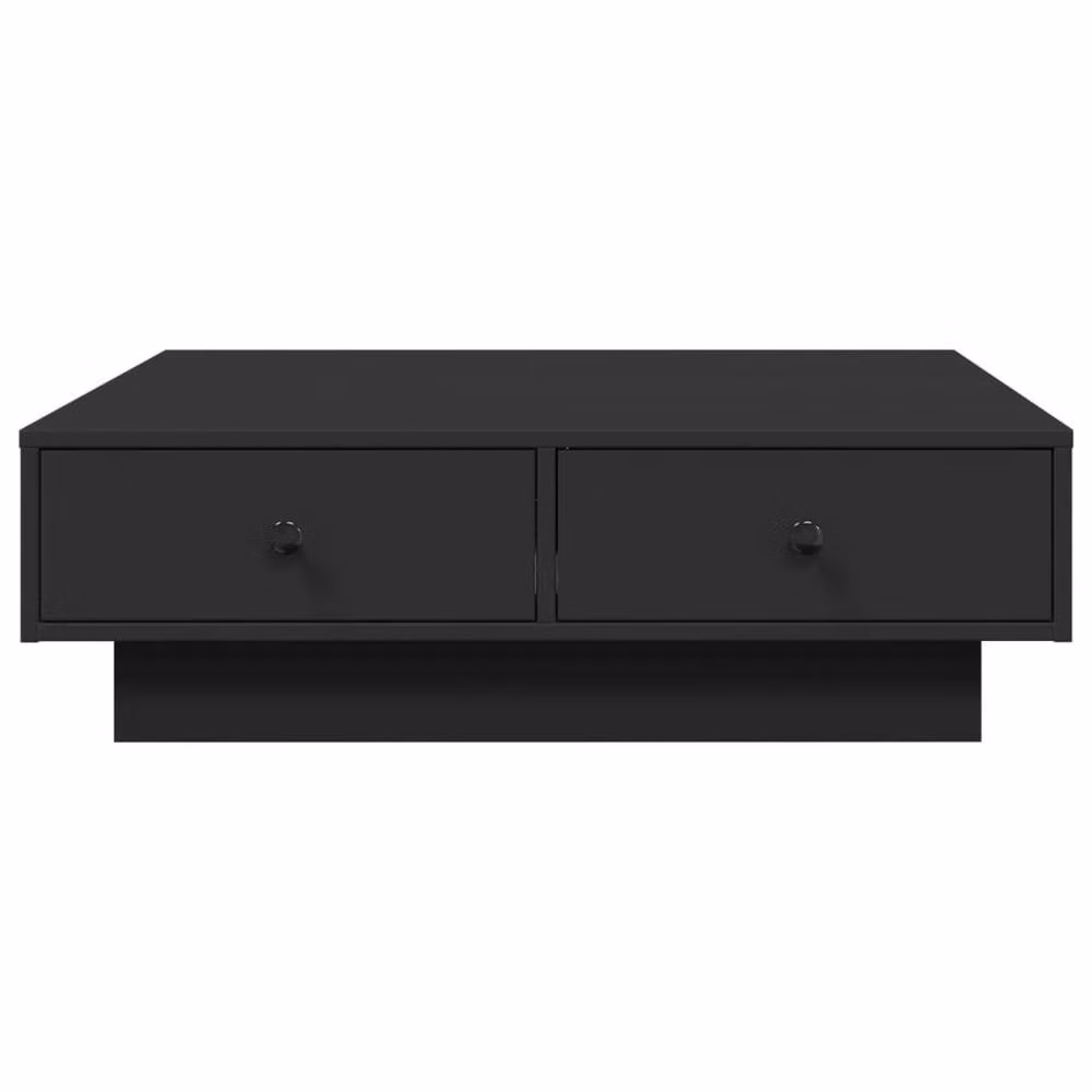 Berkfield Home Black Square Coffee Table, W/D/H: 90 x 90 x 28 cm – 3