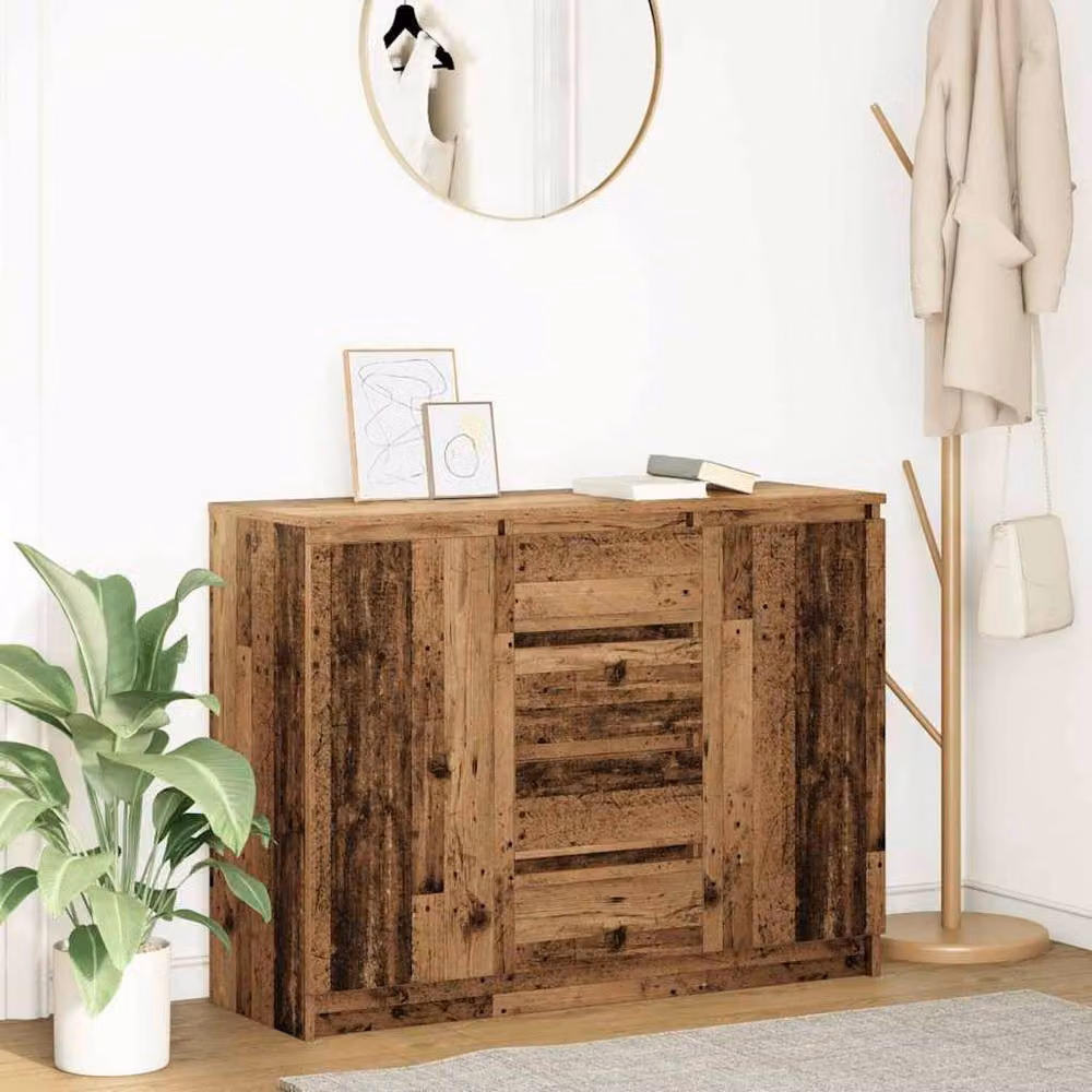 Berkfield Home Rustic Sideboard with Drawers in Brown, W/D/H: 100.5 x 35 x 76 cm – 2