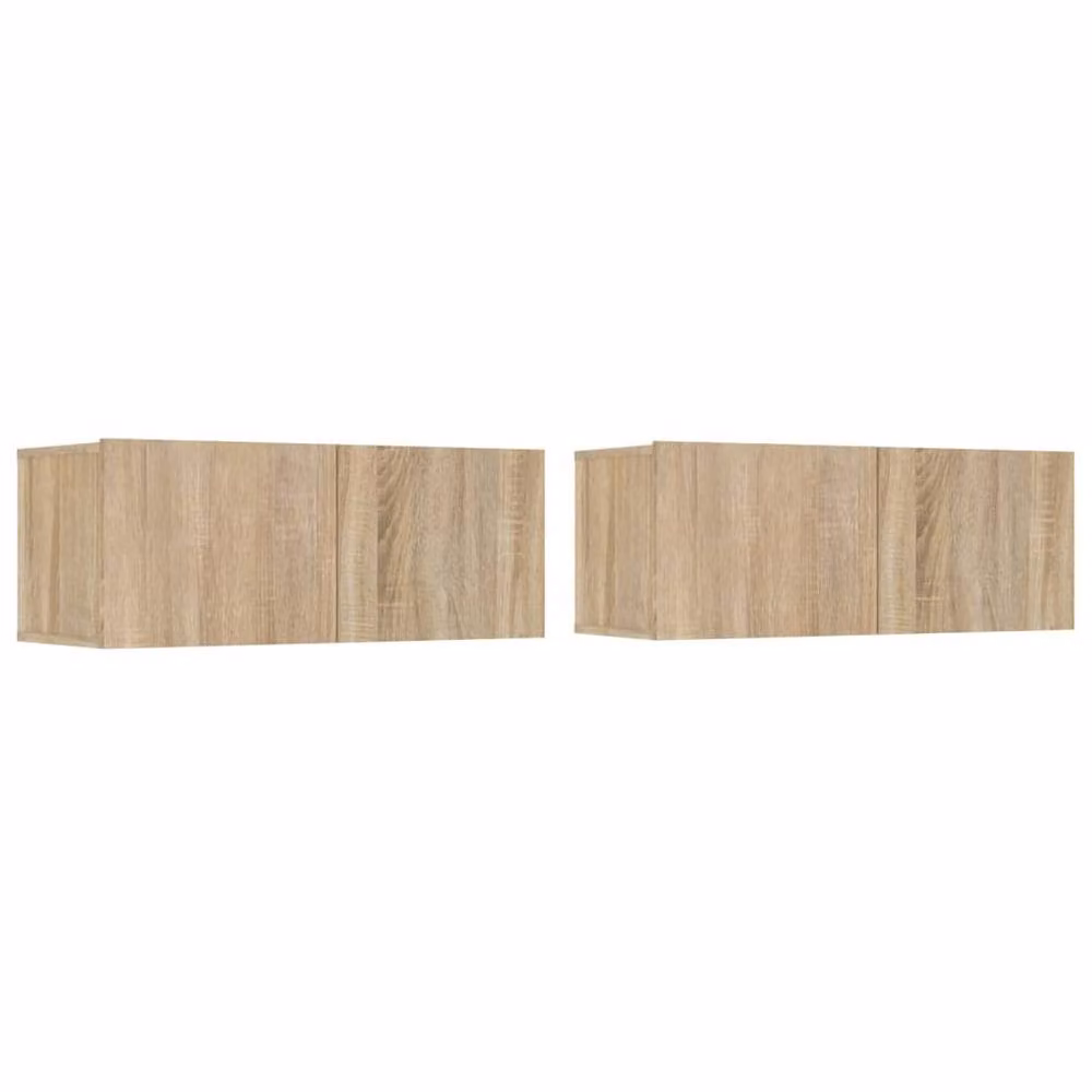 Berkfield Home 4 Piece Sonoma Oak TV Cabinet Set in Light Brown – 3