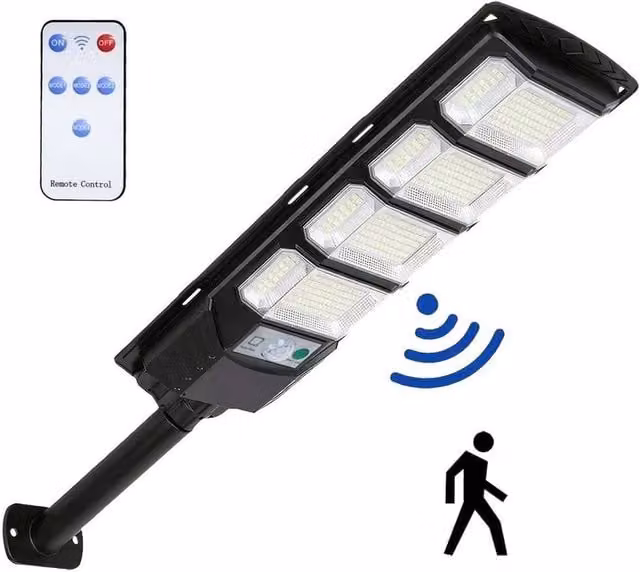 FLAVORA Solar LED Outdoor Motion Sensor Wall Light in Black – 1