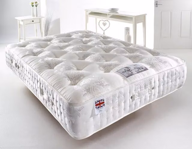 Somnior The Cashmere 2000 Hybrid Mattress in White, Medium Firm, W/D/H: 140 x 200 x 30 cm