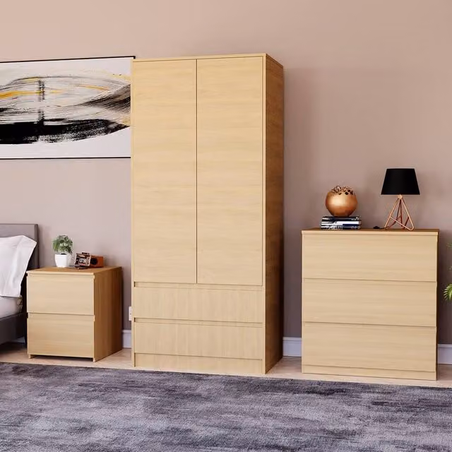 Vida Designs Modern Brown Bedroom Set – 1
