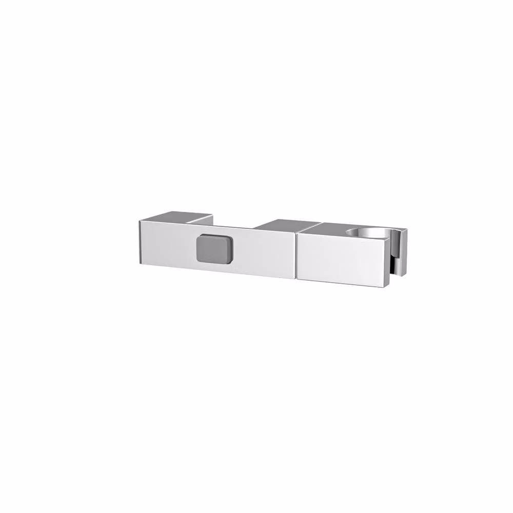 Nes Home Square ABS Adjustable Showerhead Holder Slider Bracket in Chrome Metallic Silver – 2