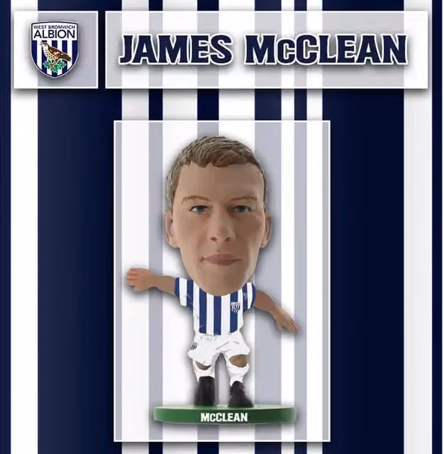 Creative Toys Company SoccerStarz West Brom James McClean Home Kit Classic 5cm Figure - White