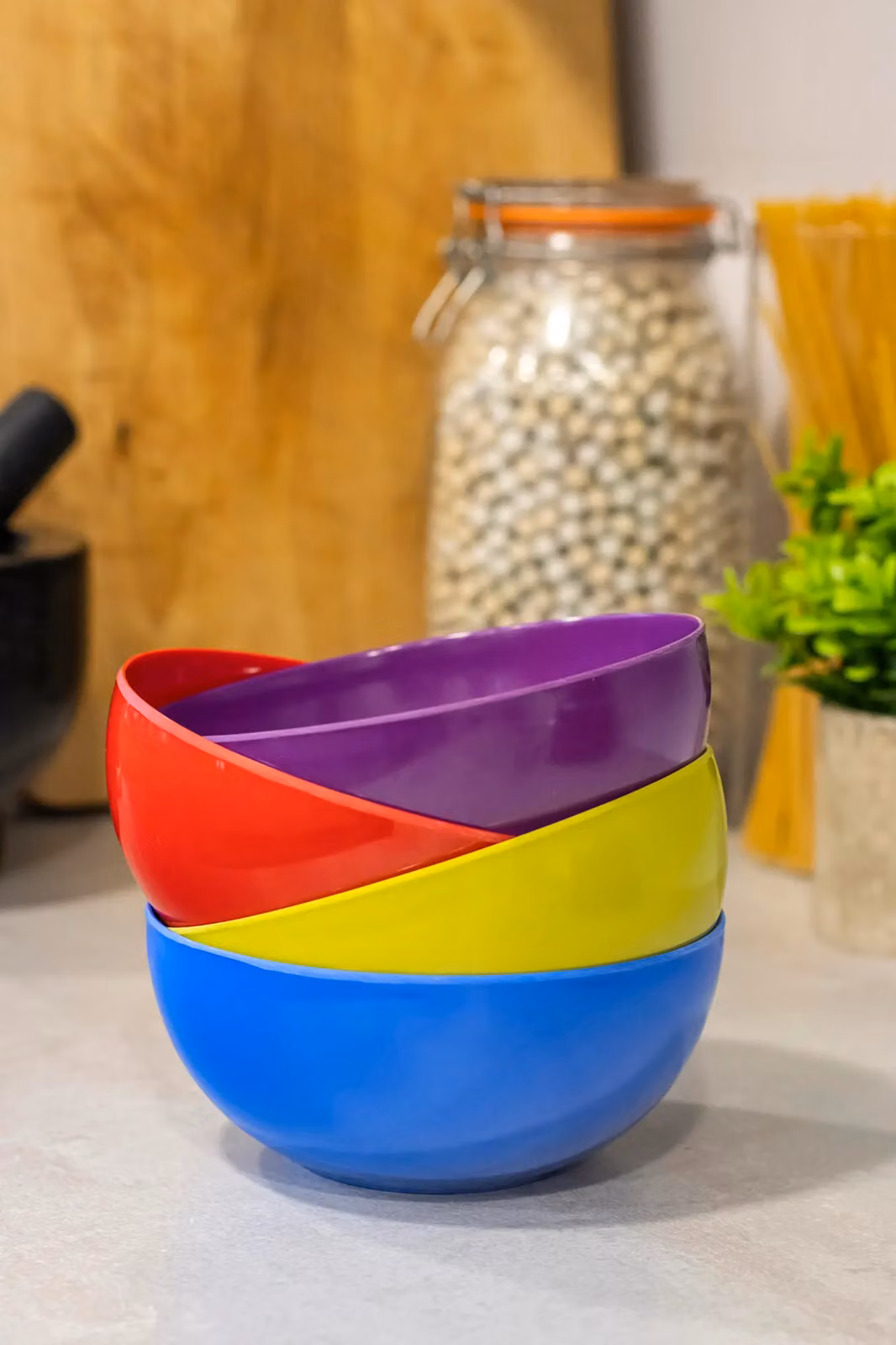 Colourworks Brights Multicolour Melamine Bowls, 15 cm – 2
