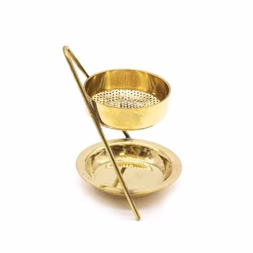 KDMD Gold Brass Resin Fixed Incense Warmer
