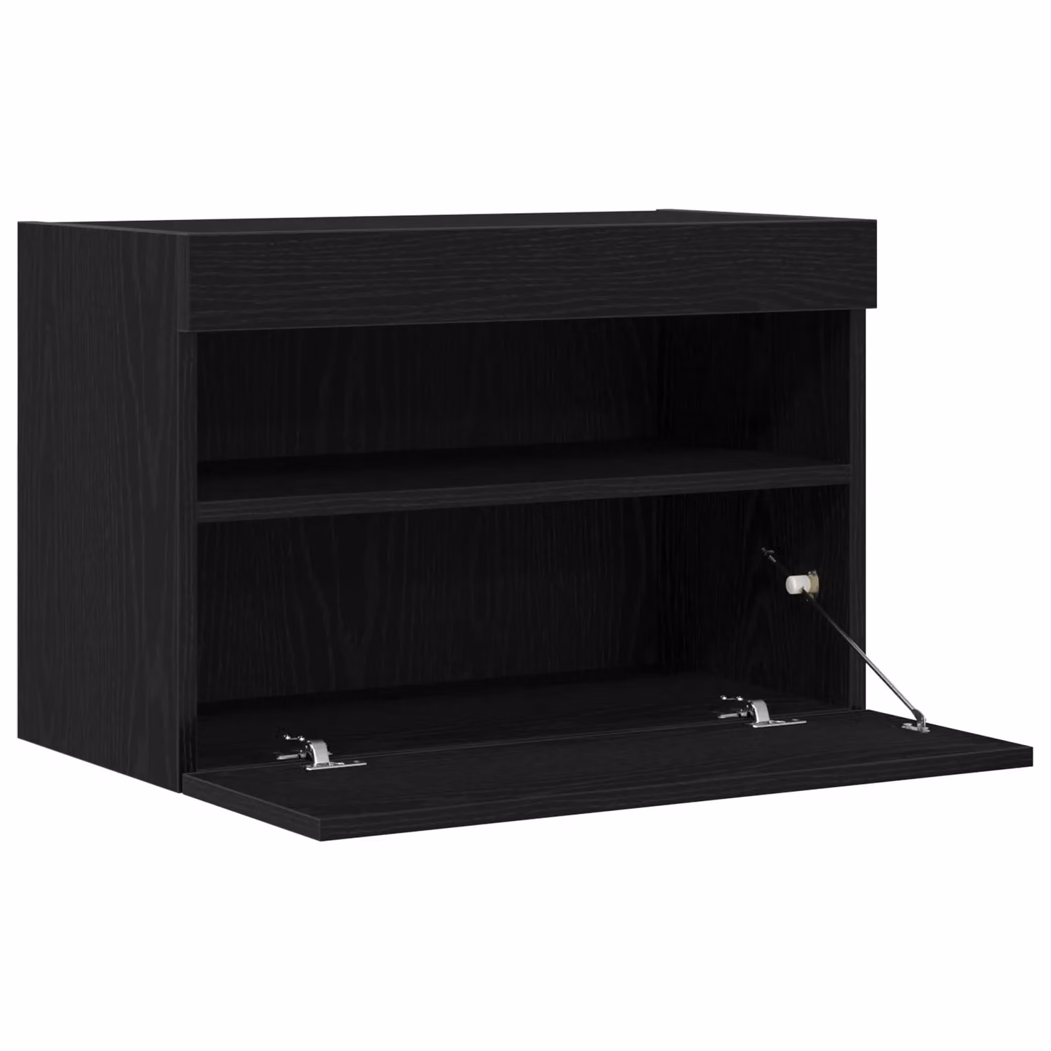 Berkfield Home Set of 2 Modern Wall Mounted TV Cabinets with Integrated LED Lighting in Black Oak, W/D/H: 60 x 40 x 40 cm – 5
