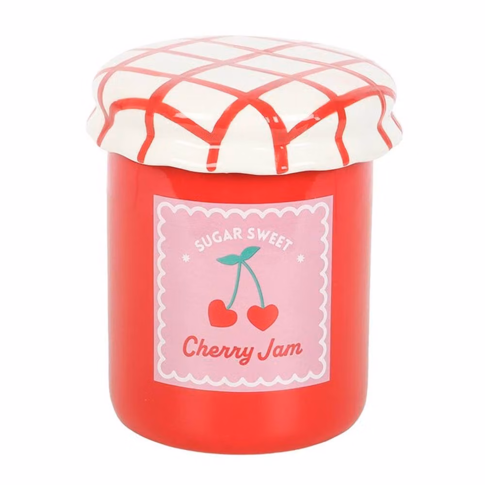 Uniqueful Cherry Jam Jar Oil Burner and Wax Warmer in Red and White Ceramic – 2