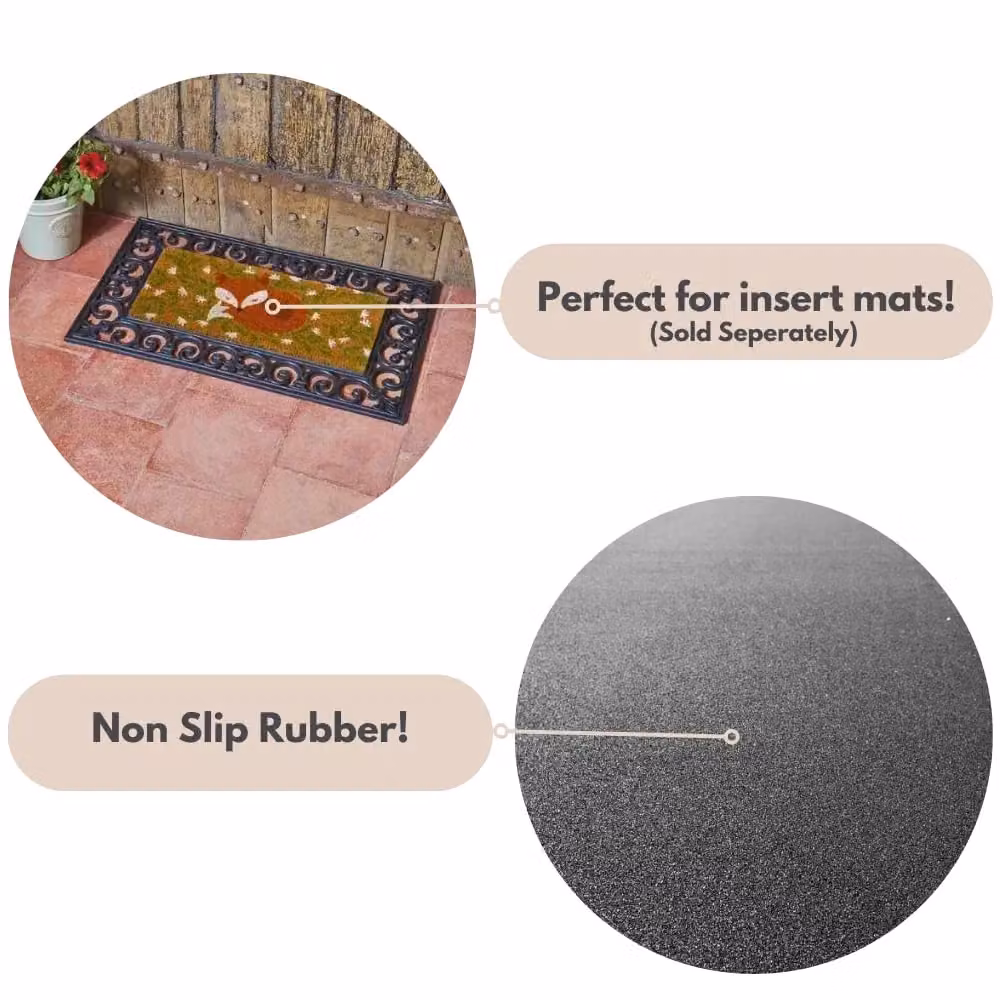 Marco Paul Black Rubber Door Mat, W/D/H: 75 x 45 x 1 cm – 6