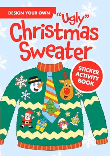 Dover Design Your Own Ugly Christmas Sweater Sticker Activity Book for Children, Multicolour – 1