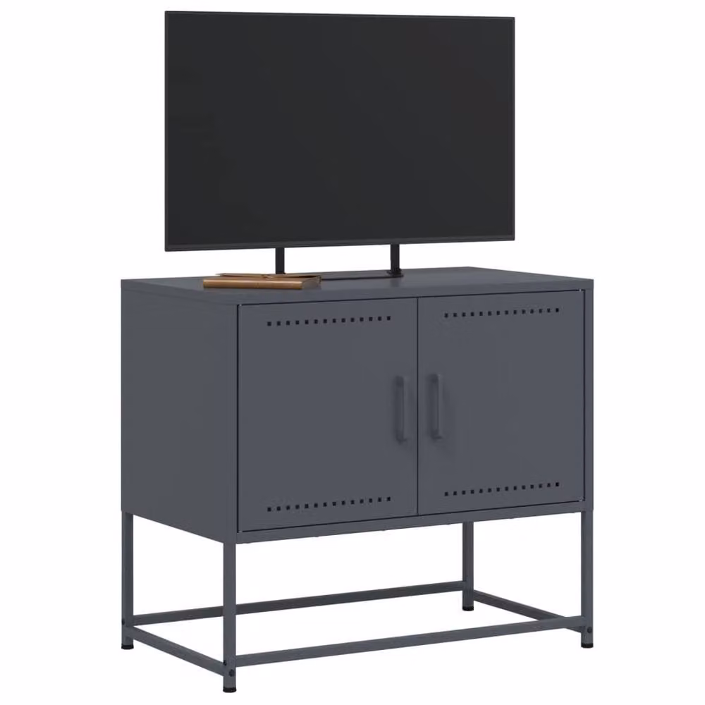 Berkfield Home Industrial Steel TV Cabinet in Anthracite, W: 68.5 cm, D: 39 cm, H: 60.5 cm – 4