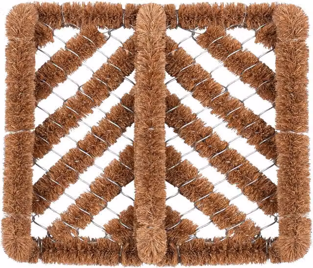 Nicola Spring Coir Knotted Door Mat in Brown and Beige, W/D/H: 35 x 30 x 1 cm – 4