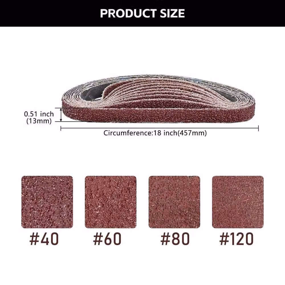 SPETLEK 40 Piece Brown Sanding Belts, 13mm x 457mm – 2