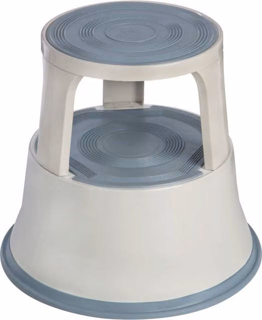 Orsina 2 Tier Steel Step Stool in Grey, W/D/H: 40 x 43 x 43 cm