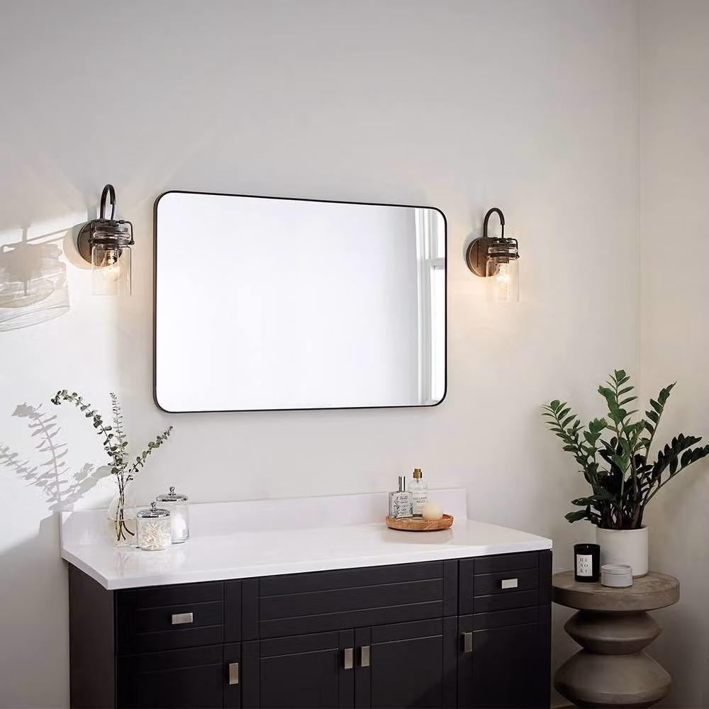 Netlighting Brinley Single Light Wall Lamp in Olde Bronze and Brown with Transparent Glass and E27 Socket – 2
