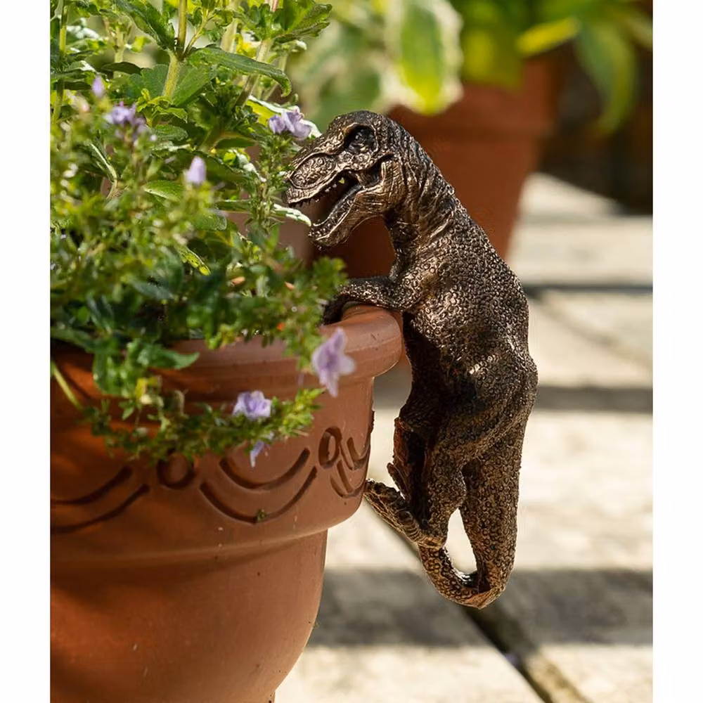 Jardinopia Tyranasaurus Rex Hanging Plant Pot in Bronze – 3