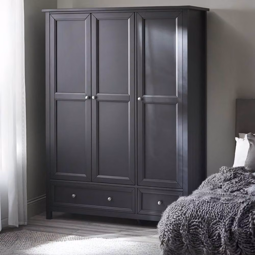 Cheshire Premium Solace 3 Door Combination Wardrobe in Anthracite Grey with Integrated Drawers – 3