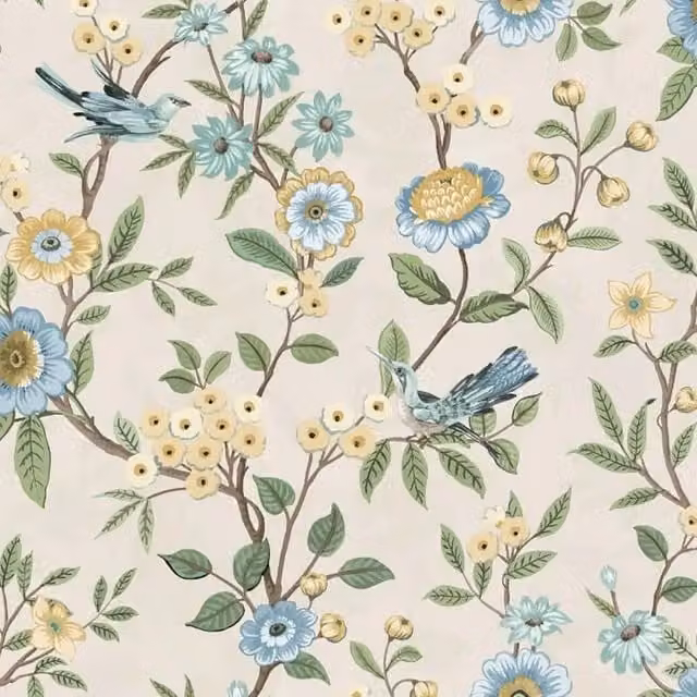 Fine Décor Eleanor Floral Botanical Wallpaper in Sand and Multicolour