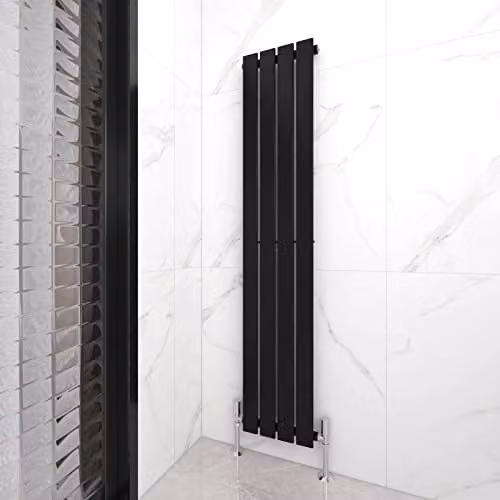 MCC Direct Designer Flat Panel Double Radiator, Black, H: 160 cm, W: 27.2 cm, D: 27.2 cm – 1