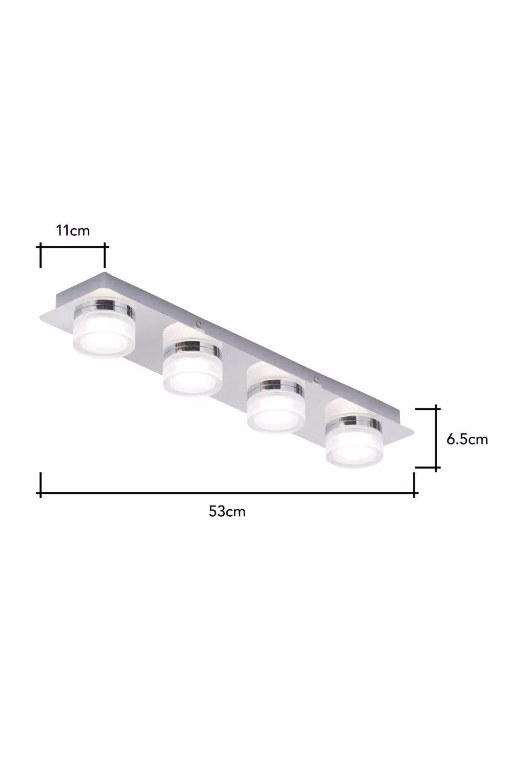 BHS Lighting Brooke Bar LED Ceiling Spotlight in Silver and Chrome – 2