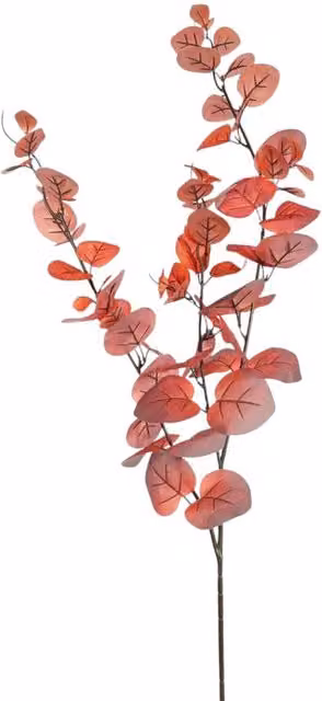 Kingsbury Gifts Artificial Autumn Eucalyptus Foliage Stem, Red, 100 cm