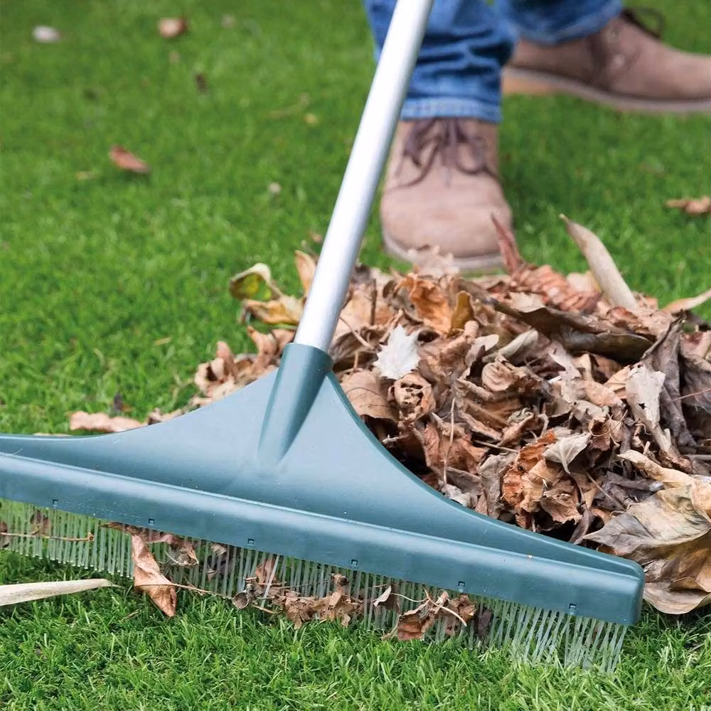 FLAVORA Artificial Astro Turf Lawn Rake Brush in Grey, 100g – 4