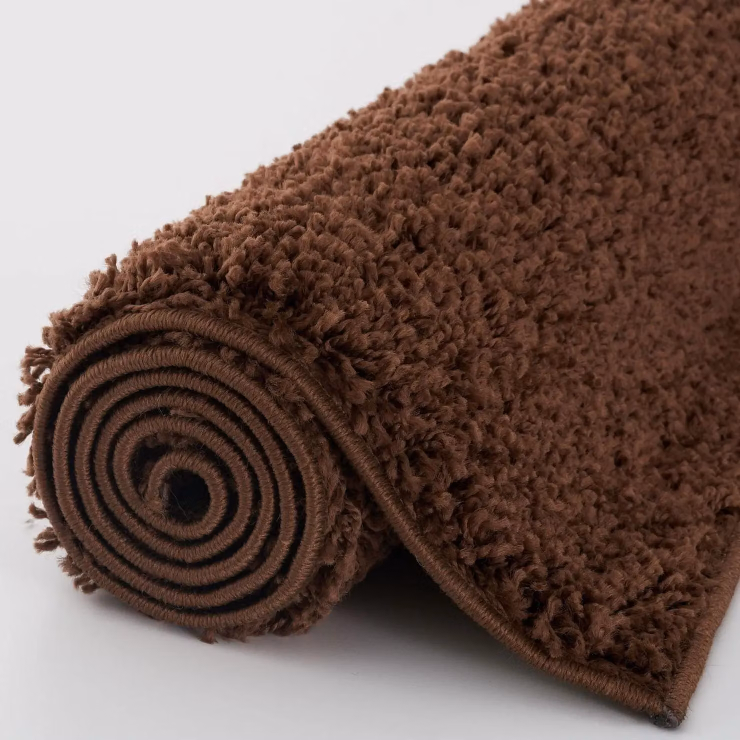 THE RUGS Soft Plain High Pile Shaggy Rug, Brown, W: 60 cm, L: 110 cm – 2