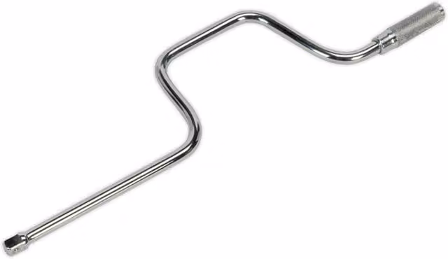 Loops 380mm Speed Brace Tool with 3/8 inch Square Drive in Silver and Multicolour Chrome Vanadium