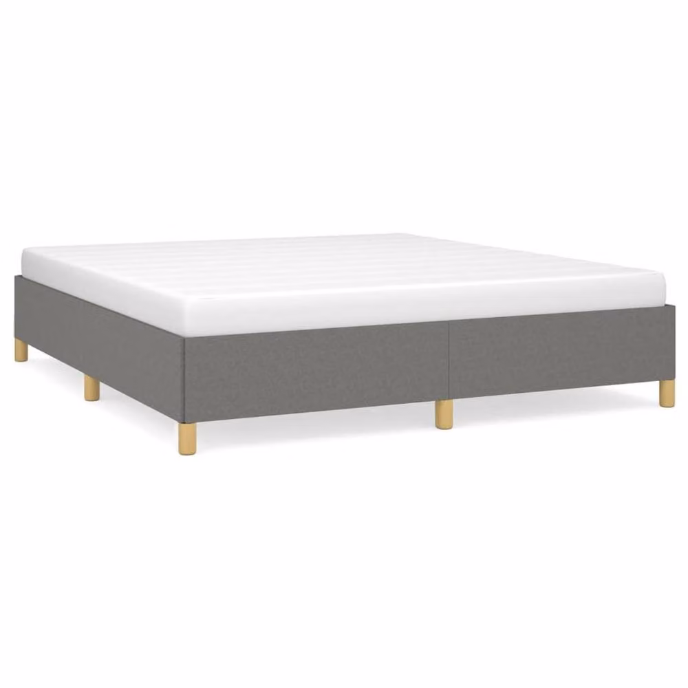 Berkfield Home Upholstered Fabric Bed Frame in Grey, W/D/H: 180 x 200 cm – 2