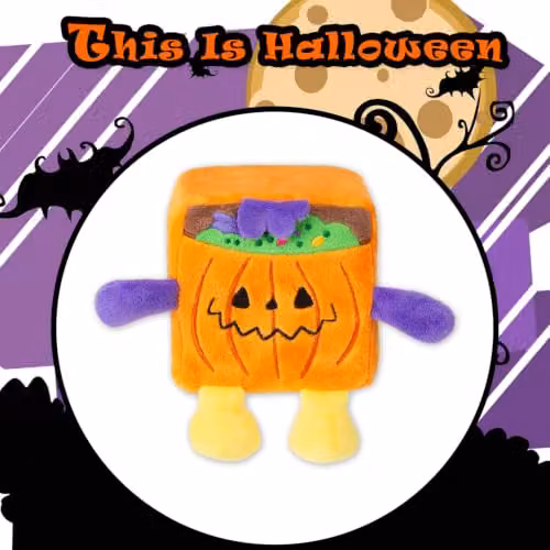VFM e-Store Halloween Squishy Cube Plush Party Decoration, Orange, 10 x 10 x 17 cm – 6
