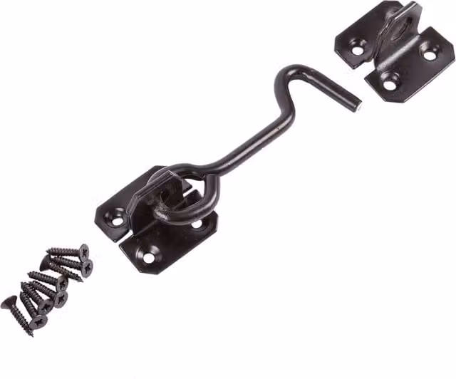 Blackspur Black Japanned Steel Cabin Hook, Black