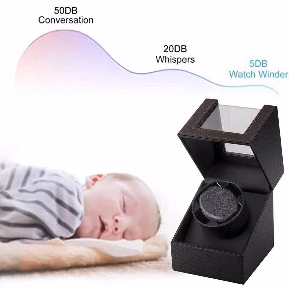 Havendro Single Rotating Watch Winder Display Case in Black – 3