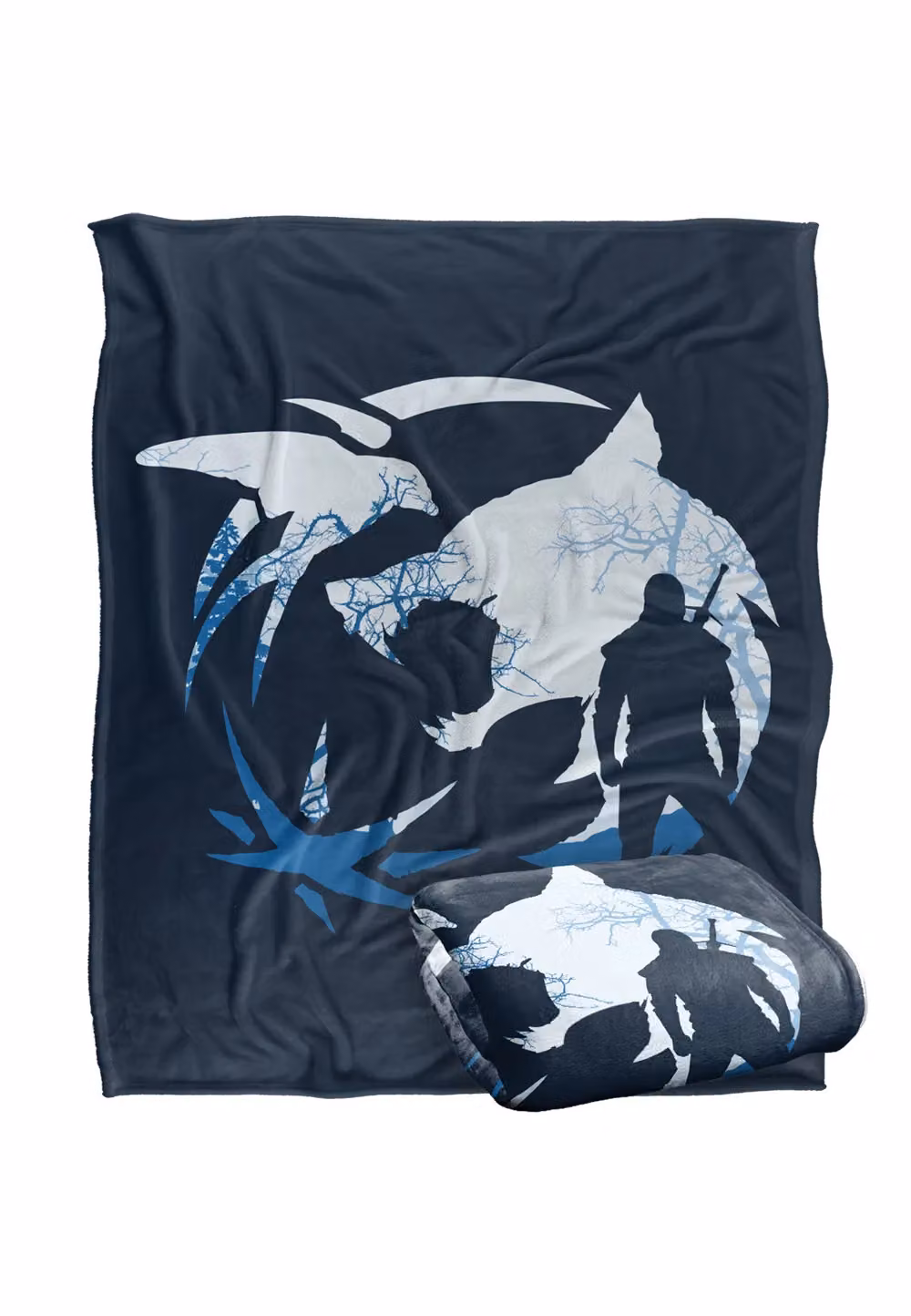 The Witcher Logo Silhouette Super Soft Fleece Throw Blanket, White, W/D/H: 152 x 127 cm – 7
