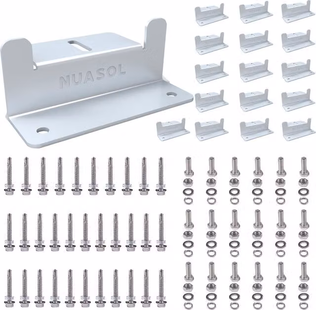 NuaFix Silver Aluminium Z-bracket for Mounting Photovoltaic Solar Modules