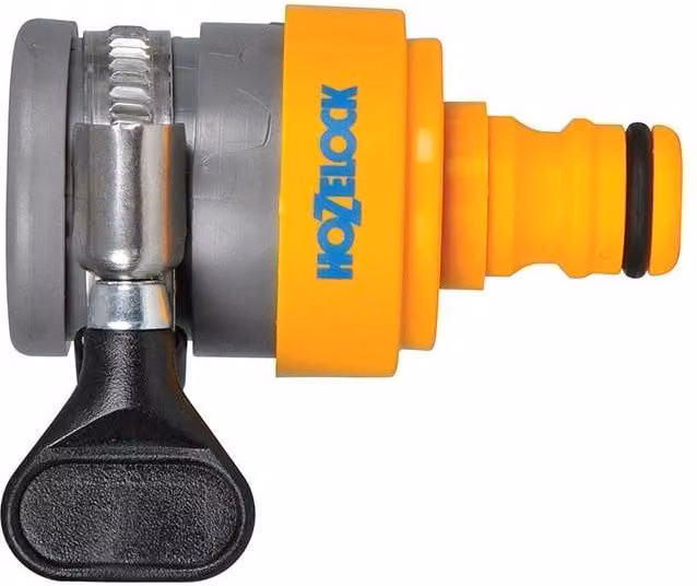 Hozelock Round Tap Connector in Multicolour Stainless Steel